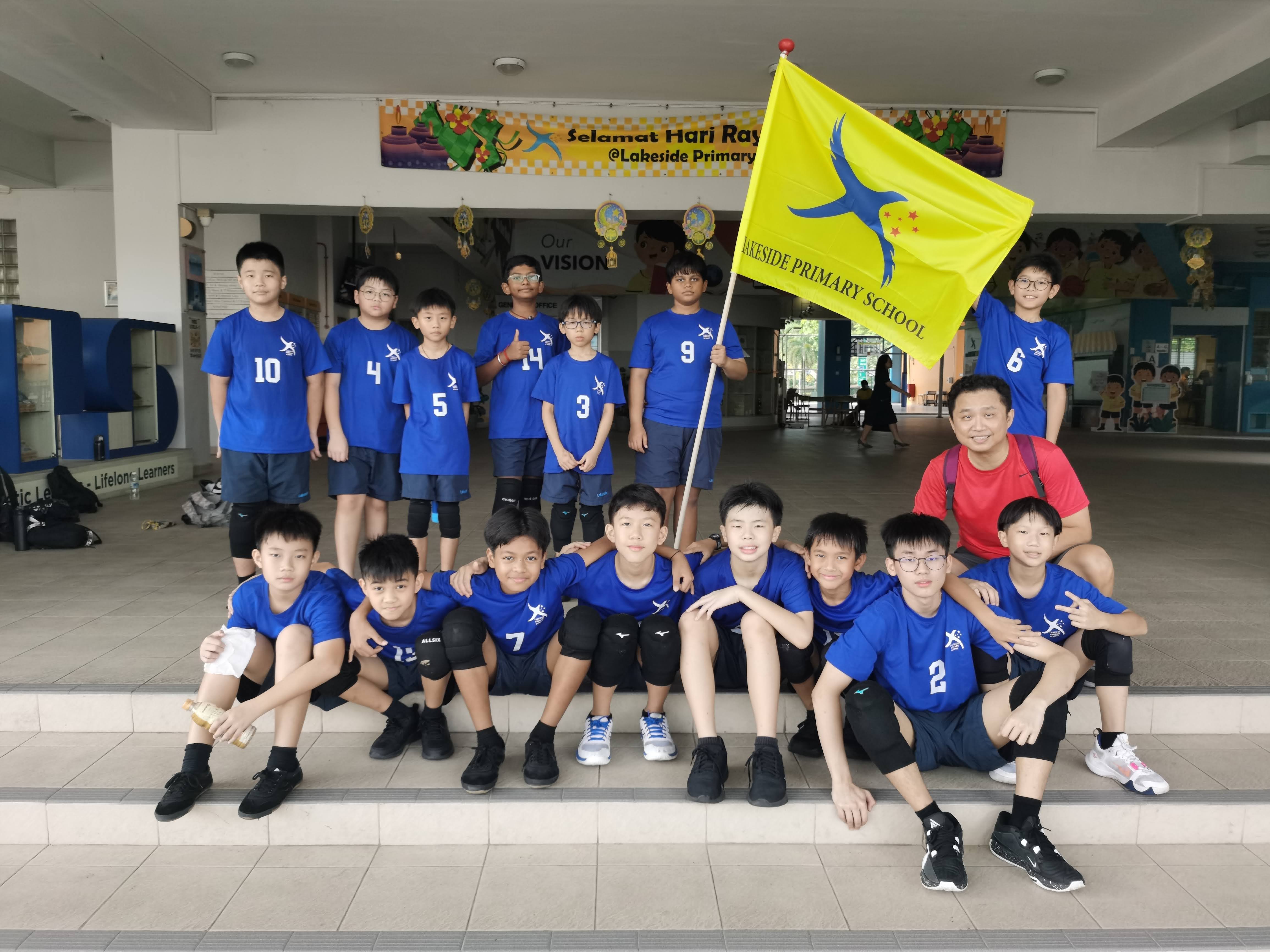 The Boys Team, who finished 4th in their games posed together for a photo